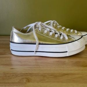 Gold Platform Converse